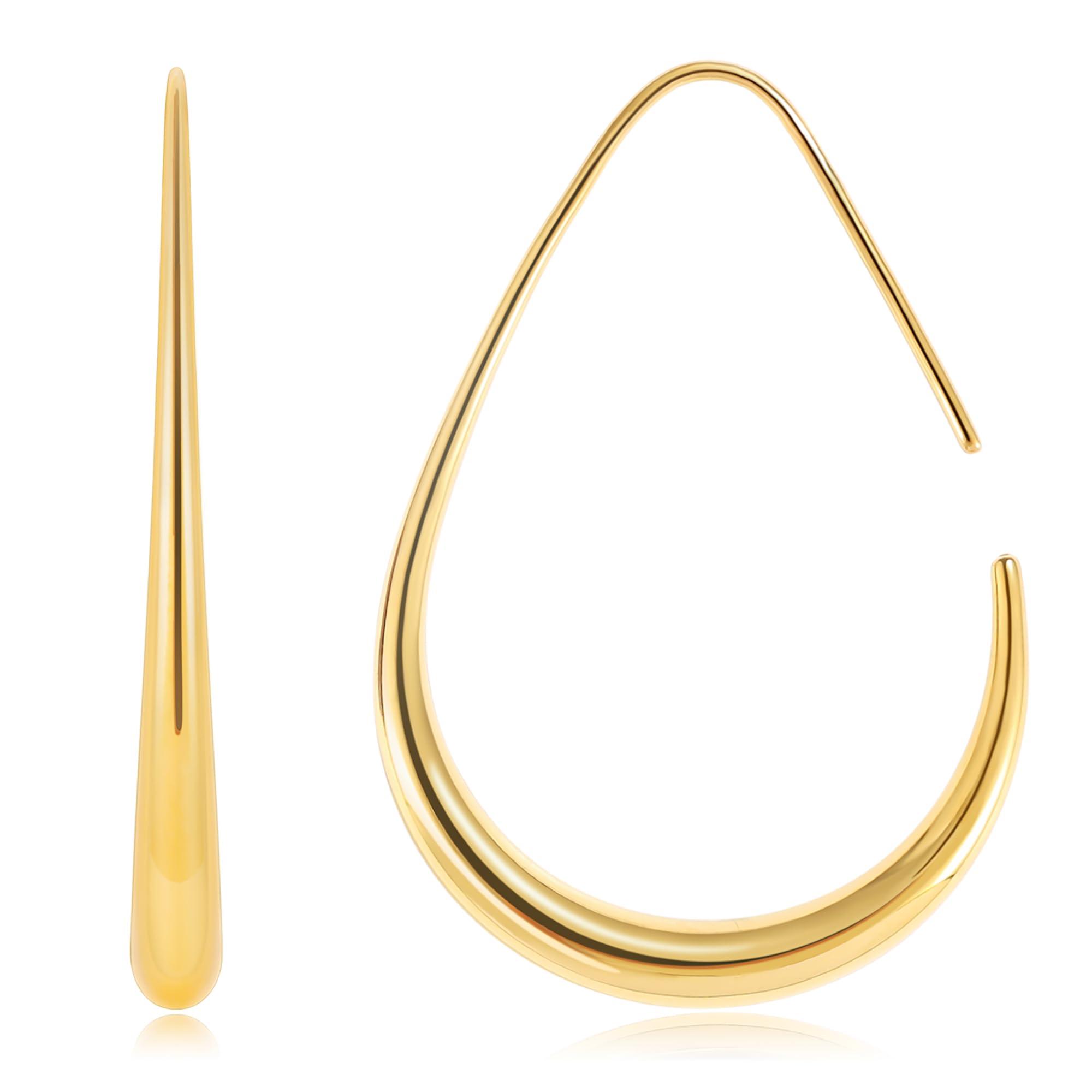 Golden Aura Hoops – 18K Gold, Waterproof & Hypoallergenic