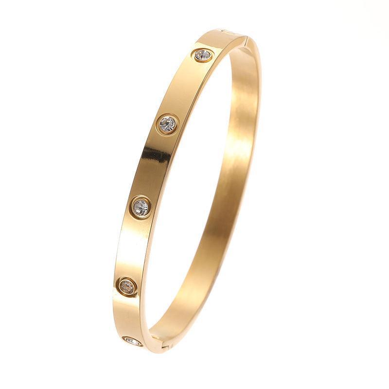 Aurora Zircon Bracelet – 18K Gold, Waterproof & Hypoallergenic