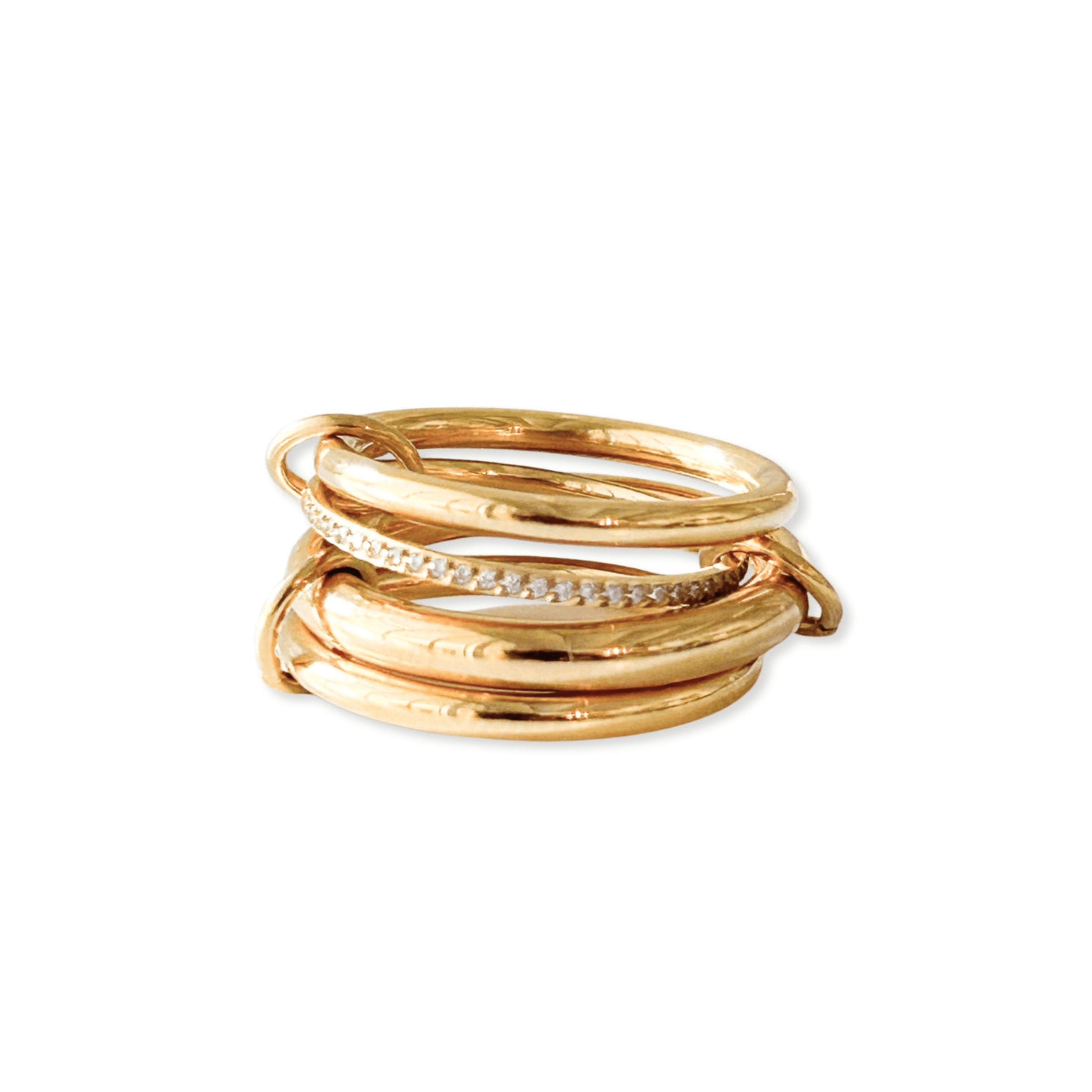 Quadra Link Zirconia Ring