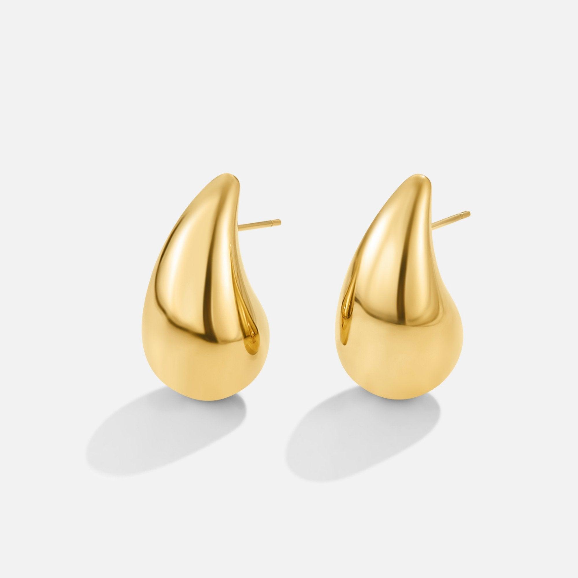 Dewdrop Earrings – 18K Gold, Waterproof & Hypoallergenic