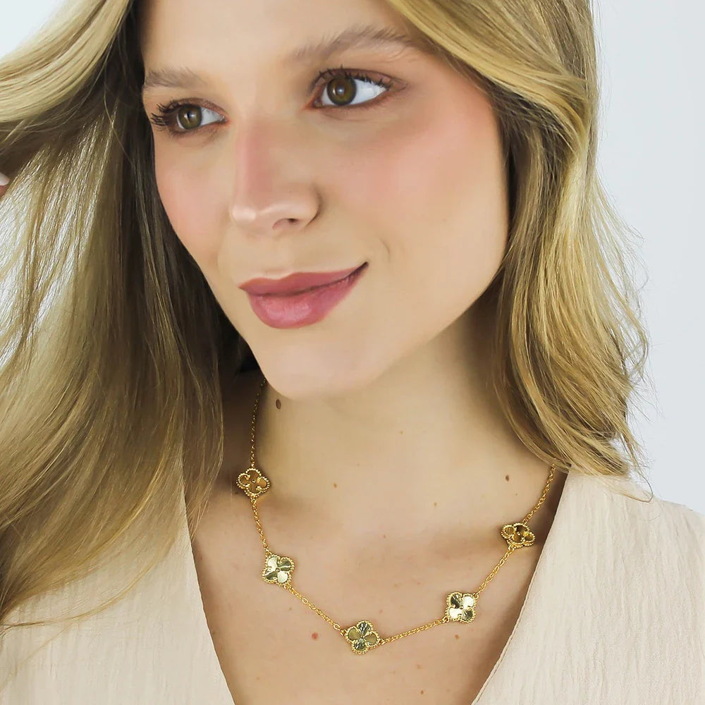 Aven Onyx Shine Set – 18K Gold Plated Elegance