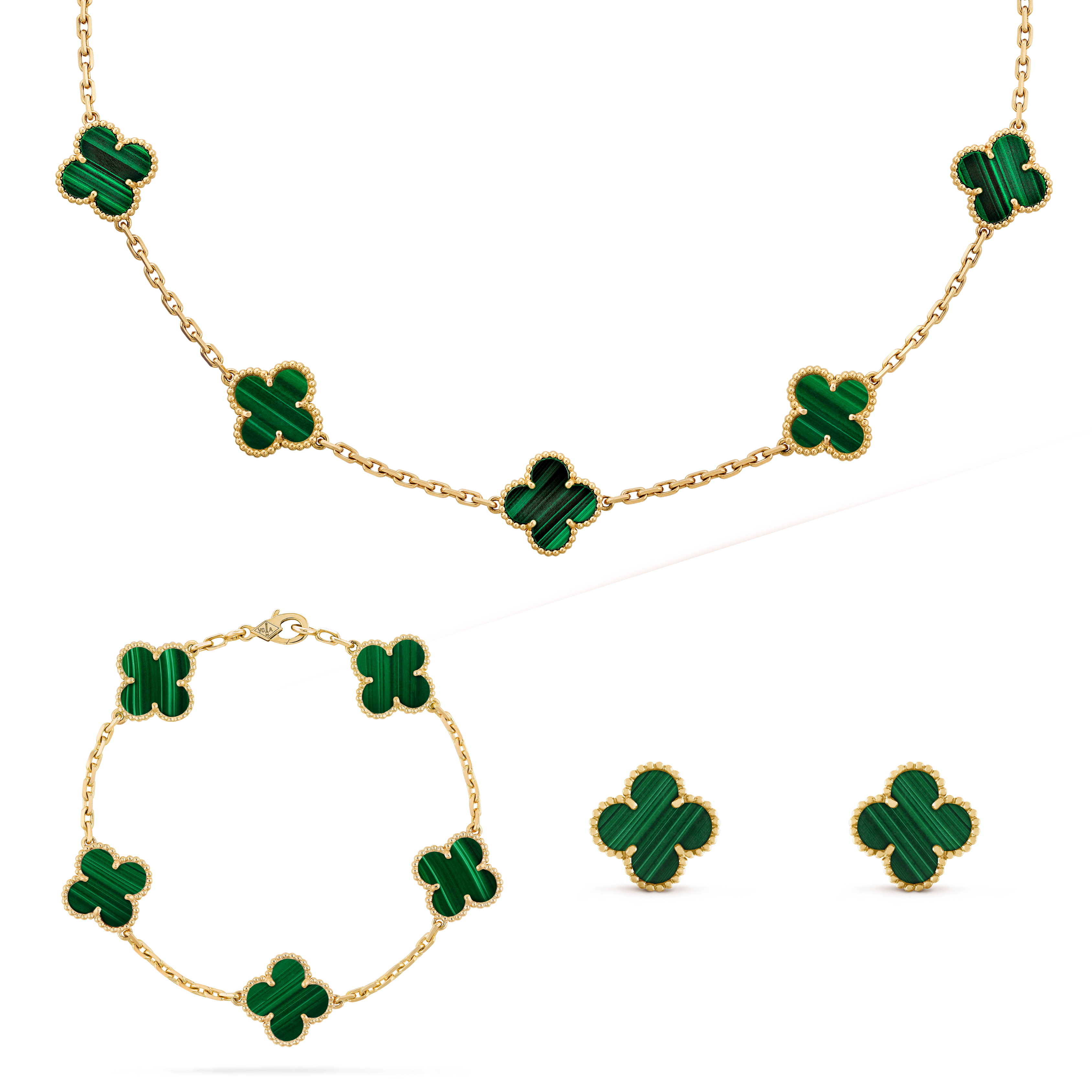 Aven Onyx Shine Set – 18K Gold Plated Elegance