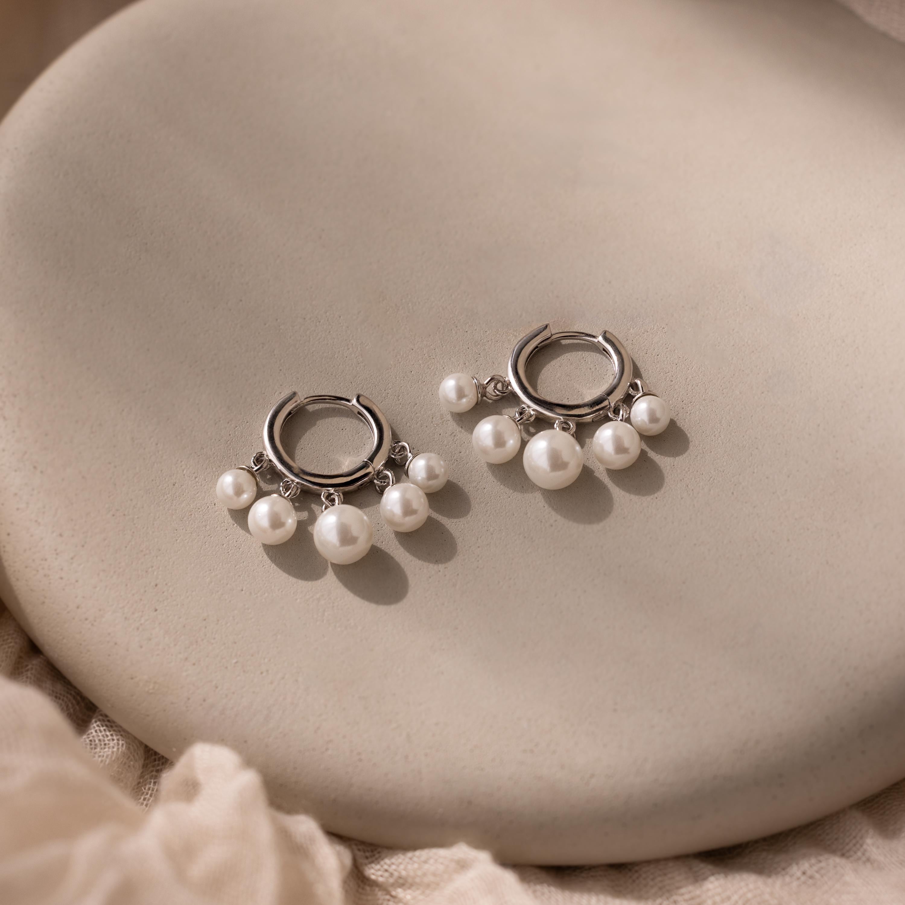 Radiant Pearl Hoops