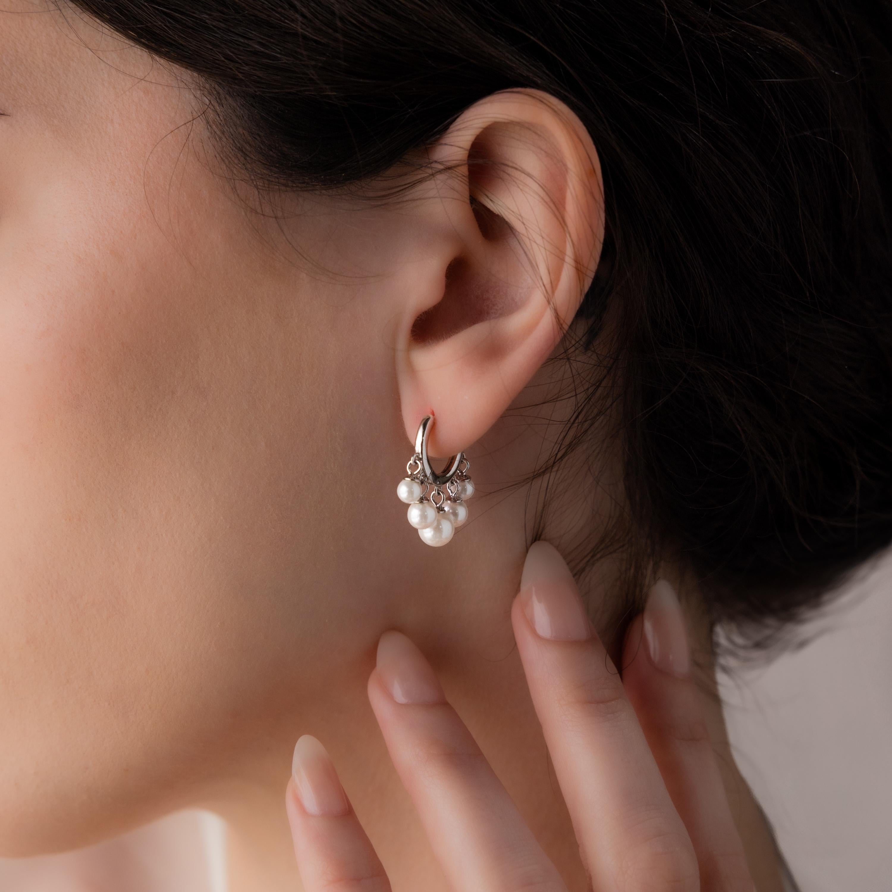 Radiant Pearl Hoops