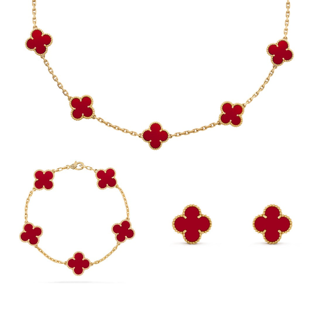 Aven Onyx Shine Set – 18K Gold Plated Elegance