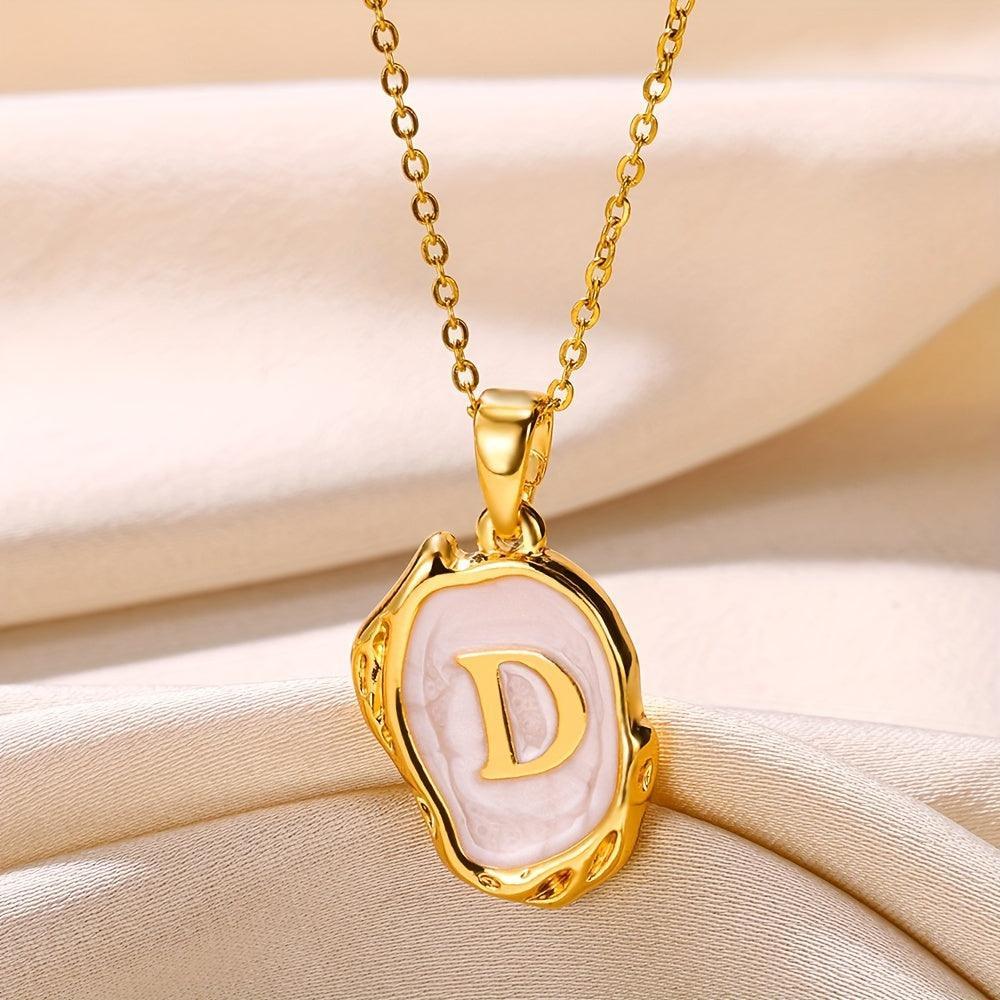 Marble Initial Necklace
