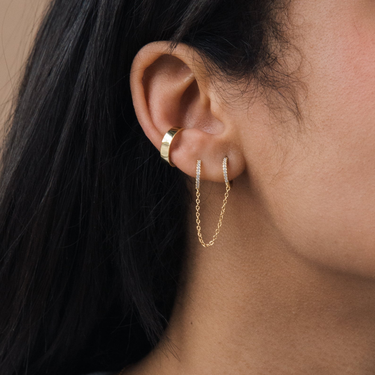 Twin Glow Earrings – 18K Gold, Waterproof & Hypoallergenic