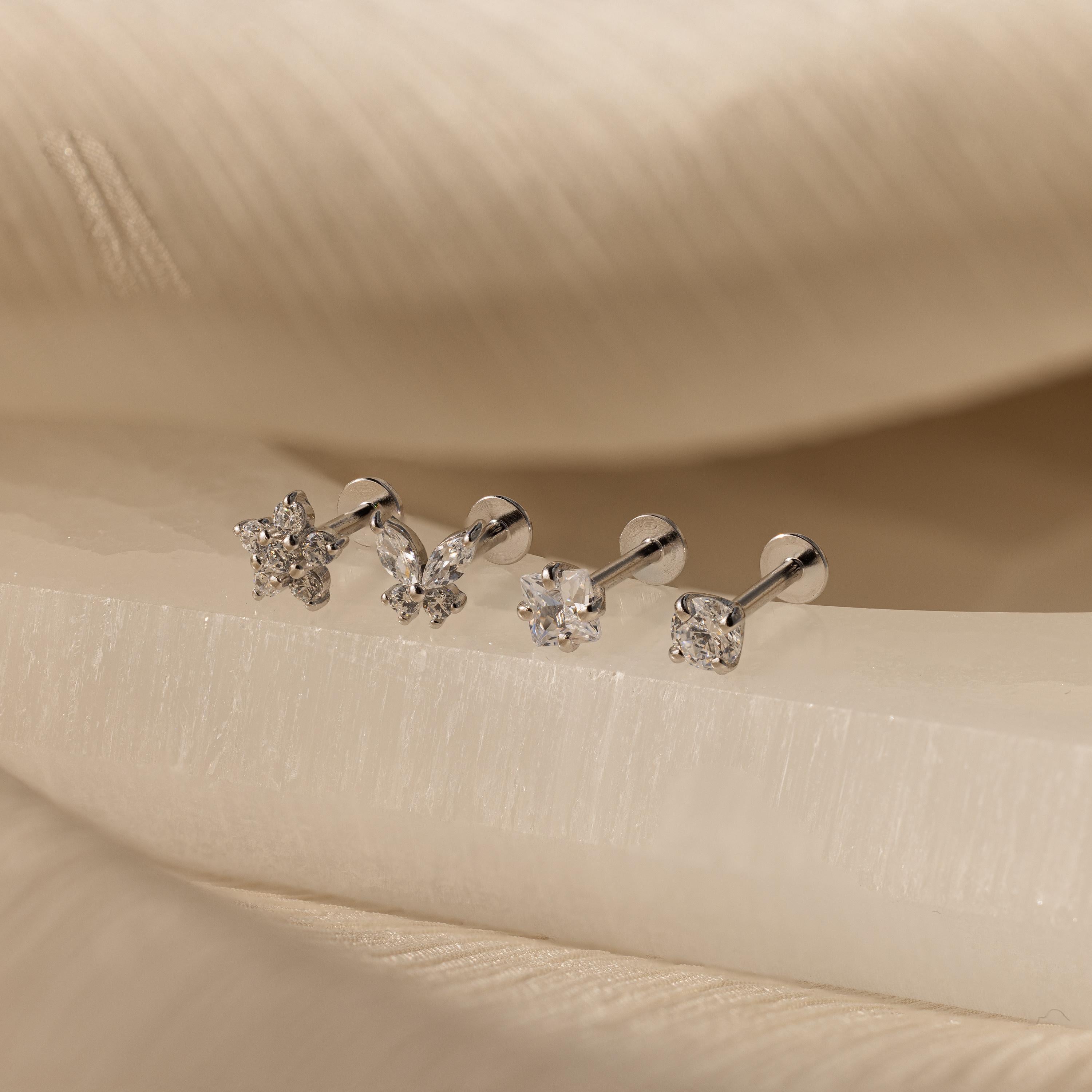 Halo Pave Set Earrings – 18K Gold, Waterproof & Hypoallergenic