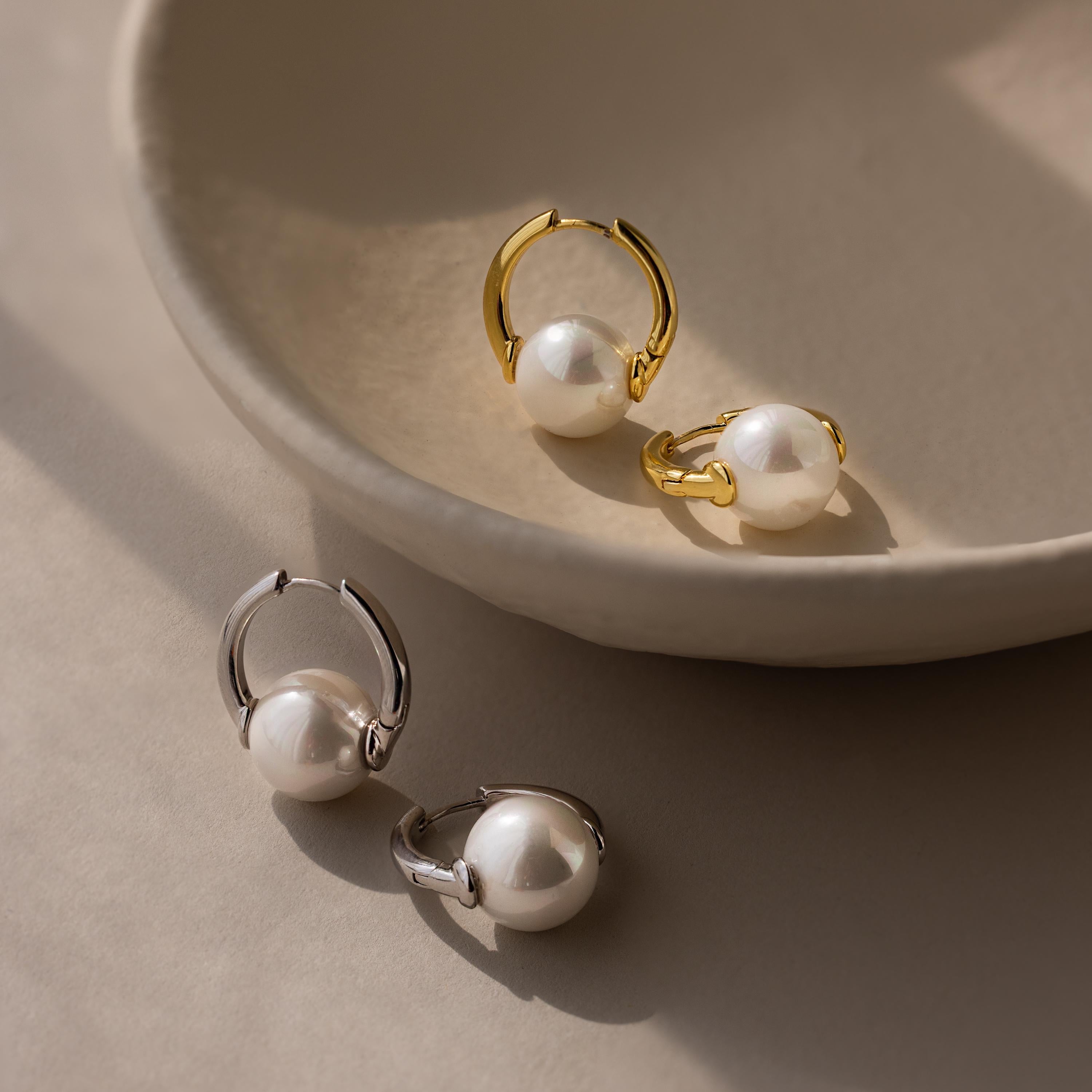 Whisper Pearl Hoops