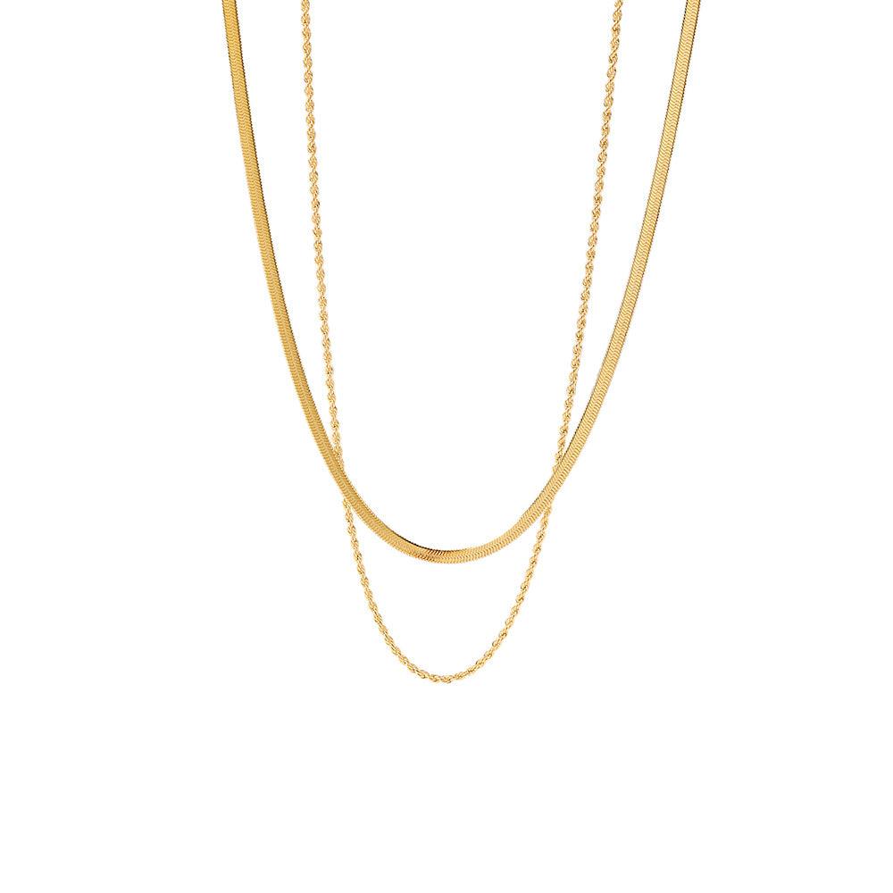 Mesh Layers Necklace – 18K Gold, Waterproof & Hypoallergenic