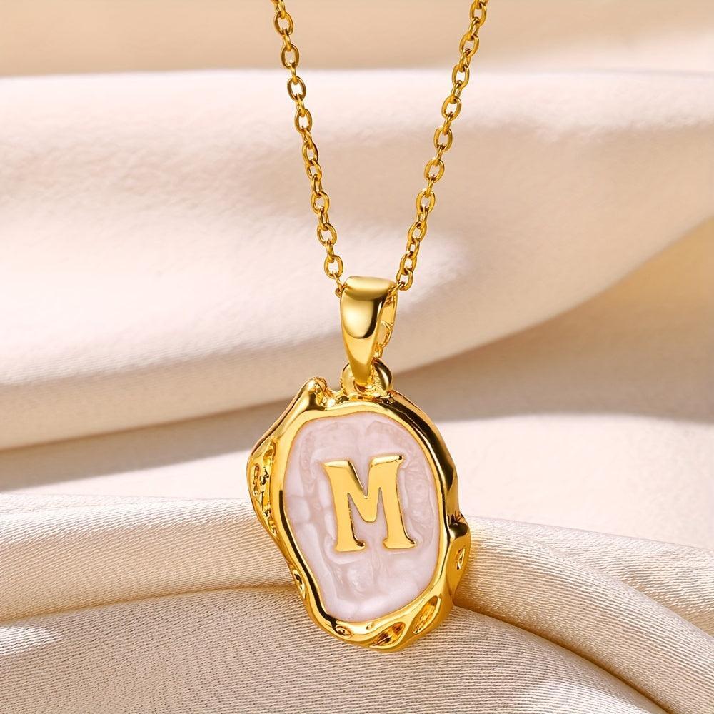 Marble Initial Necklace
