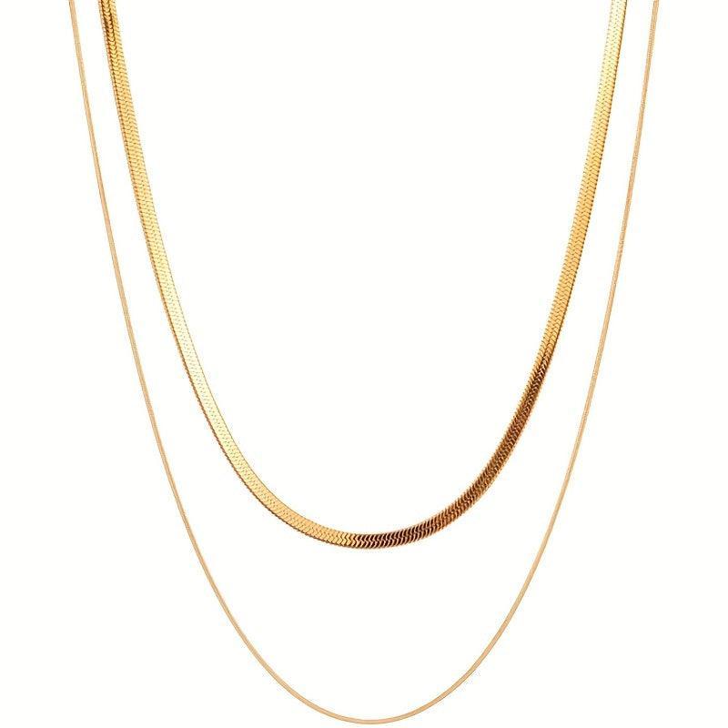 Double Grace Necklace – 18K Gold, Waterproof & Hypoallergenic