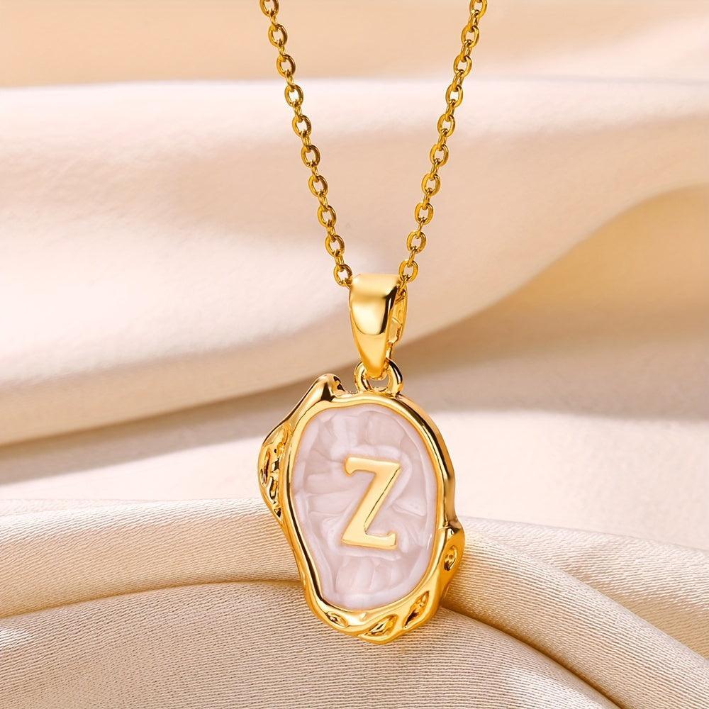 Marble Initial Necklace
