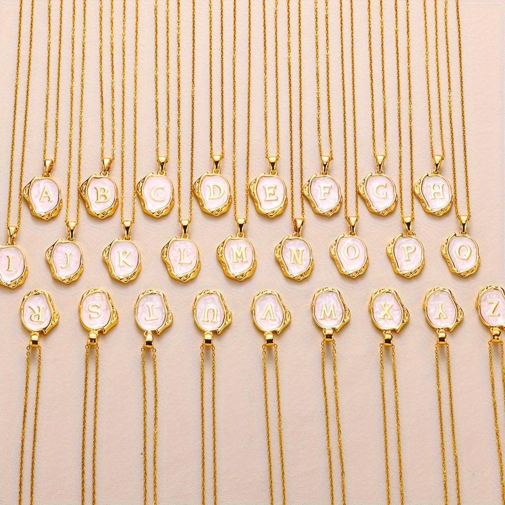 Marble Initial Necklace
