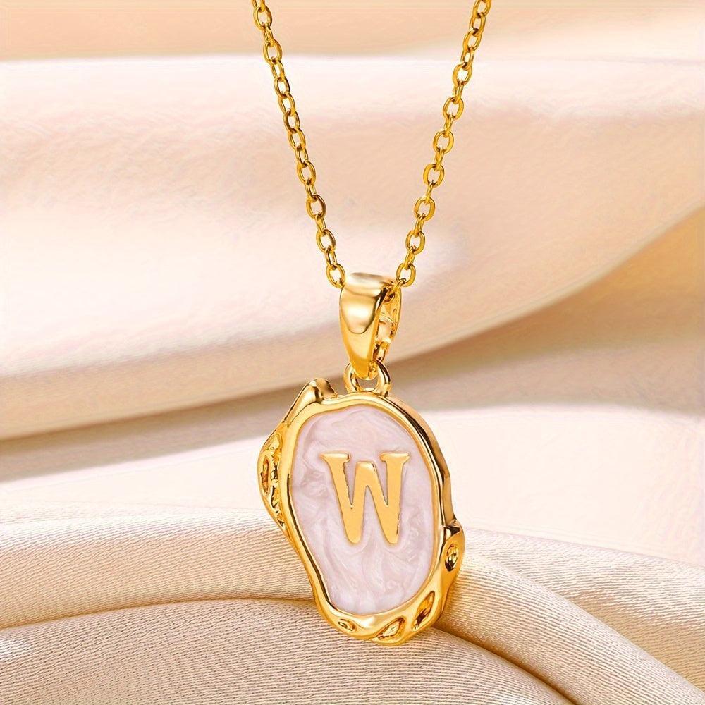 Marble Initial Necklace