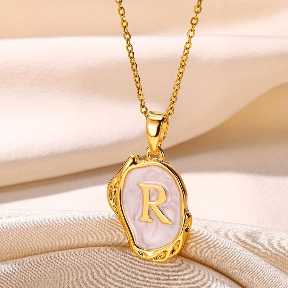Marble Initial Necklace