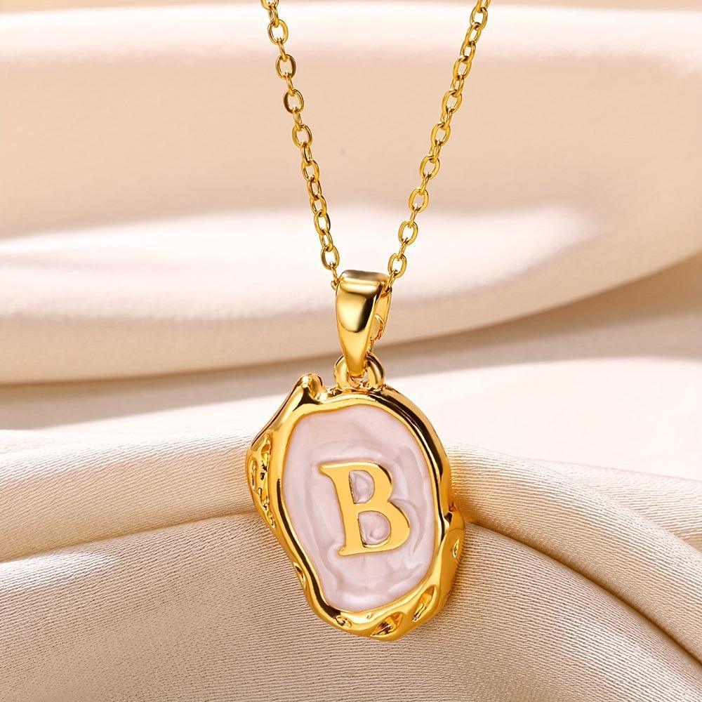 Marble Initial Necklace