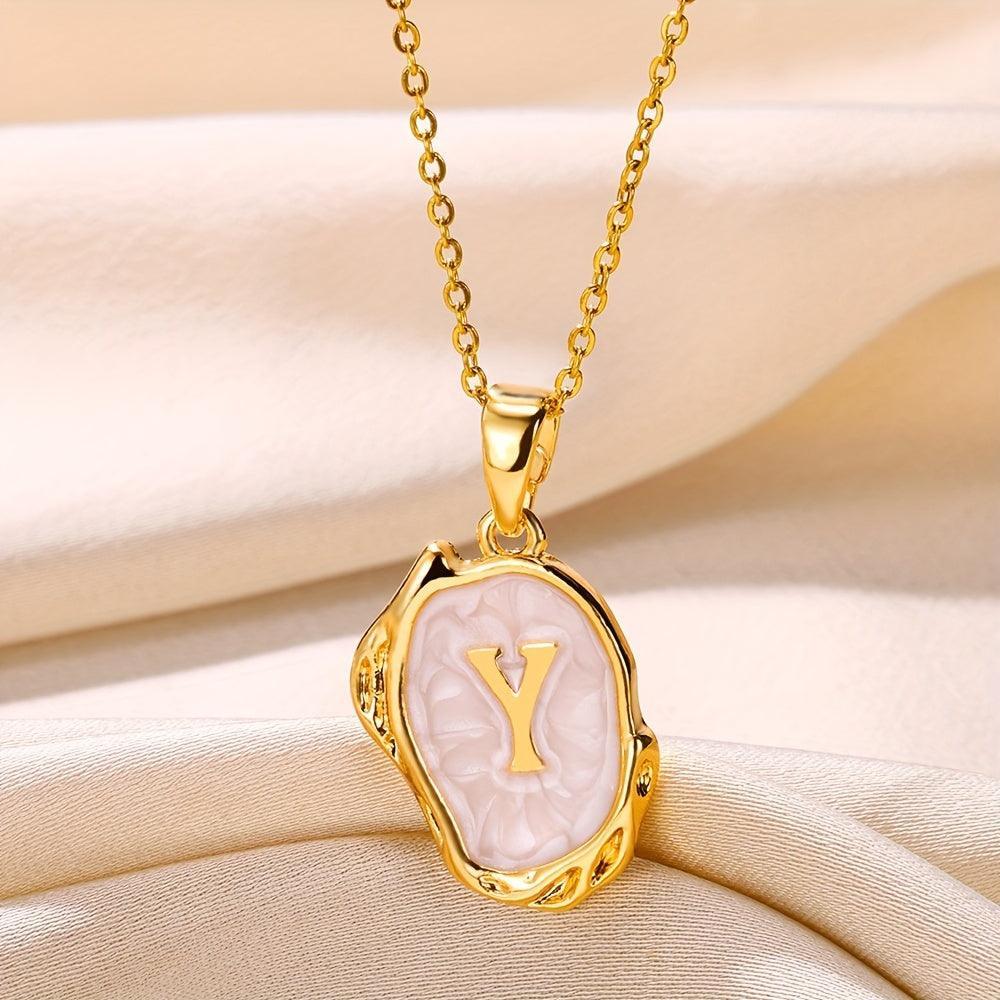 Marble Initial Necklace
