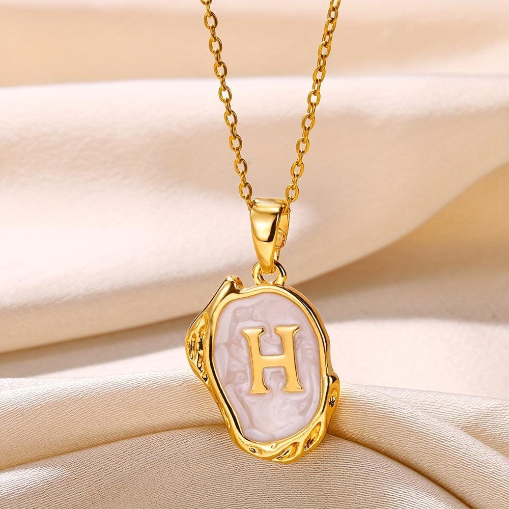 Marble Initial Necklace