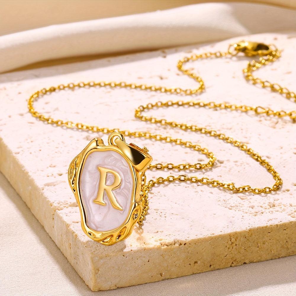 Marble Initial Necklace