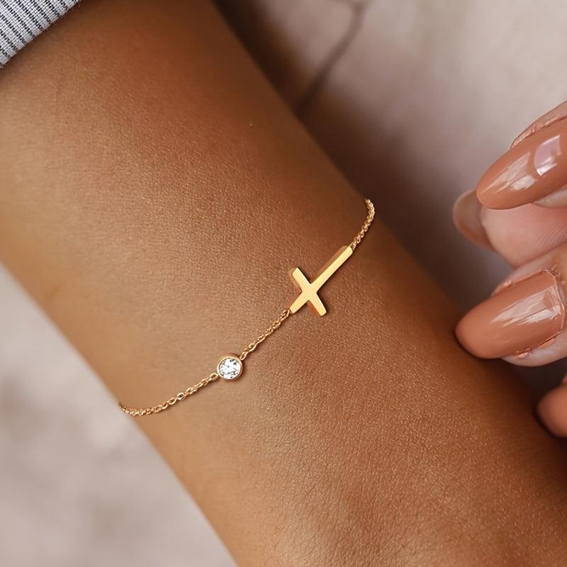 Eternal Cross Bracelet - 18K Gold, Waterproof & Hypoallergenic