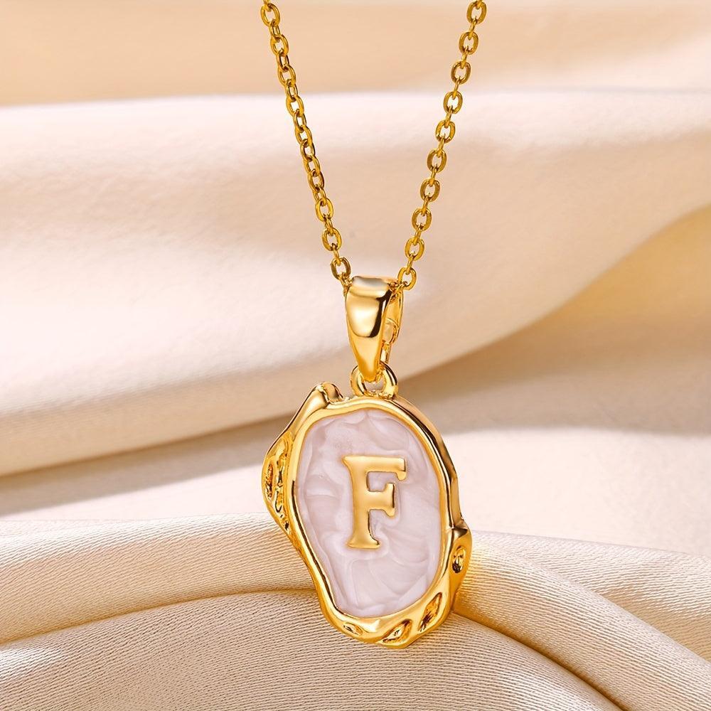 Marble Initial Necklace