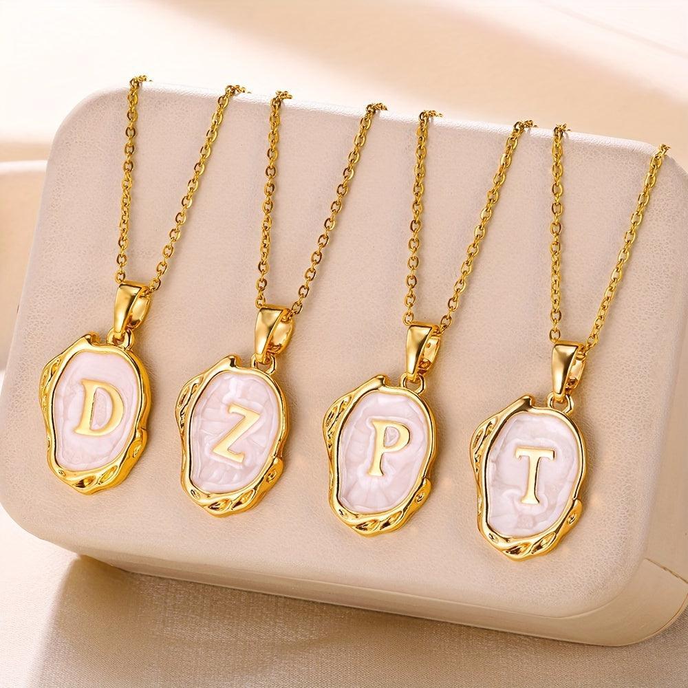 Marble Initial Necklace