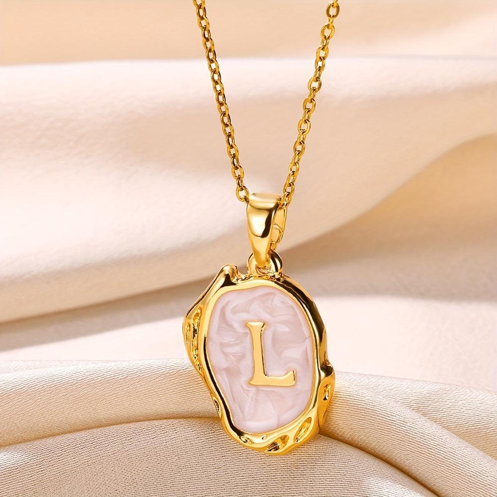 Marble Initial Necklace