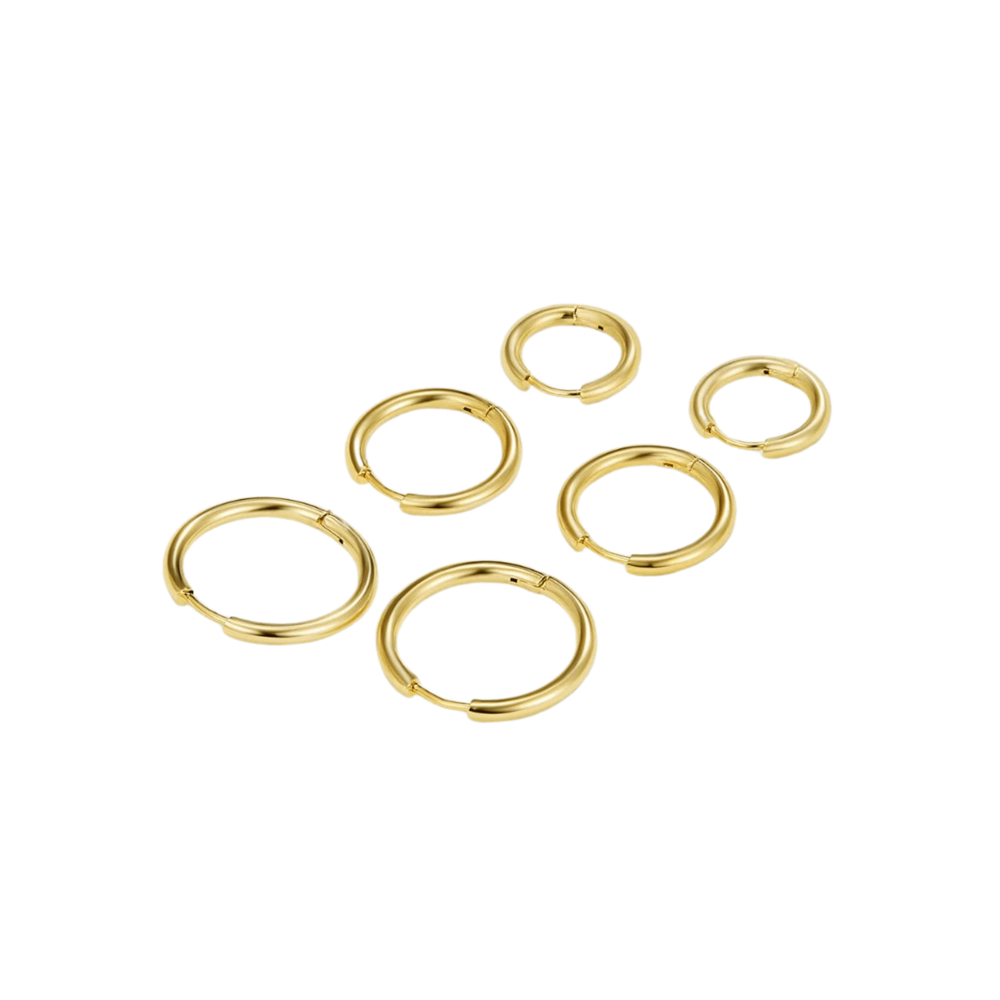 Eternal Hoop Trio – 18K Gold, Waterproof & Hypoallergenic