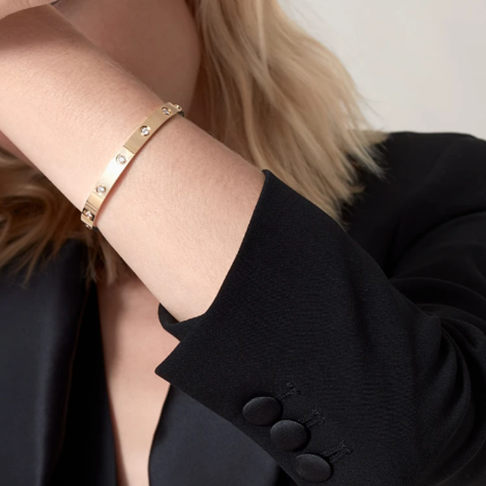 Aurora Zircon Bracelet – 18K Gold, Waterproof & Hypoallergenic
