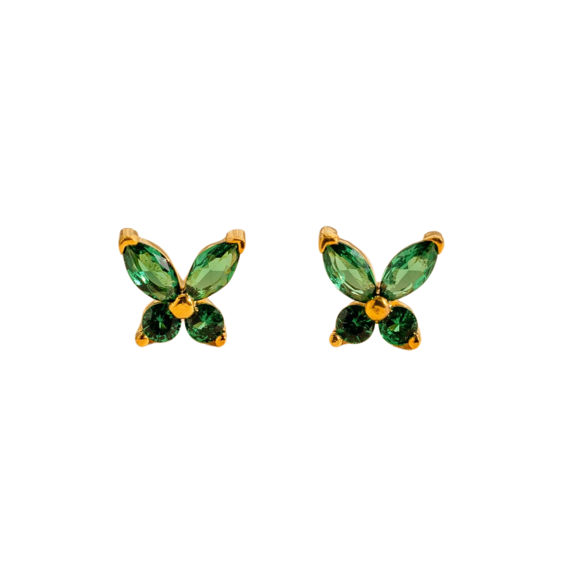 Eterna Butterfly Studs Earrings – 18K Gold, Waterproof & Hypoallergenic