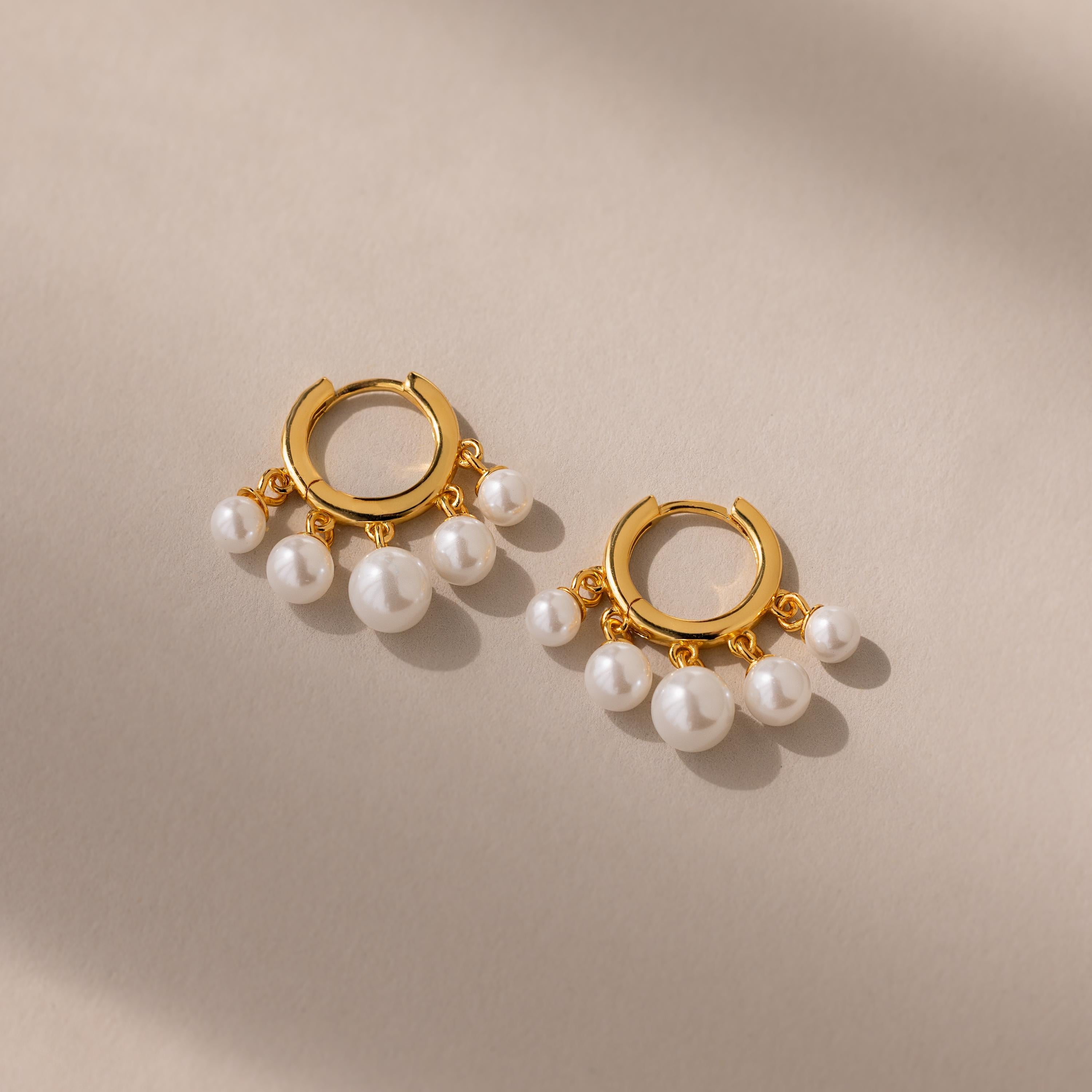 Radiant Pearl Hoops