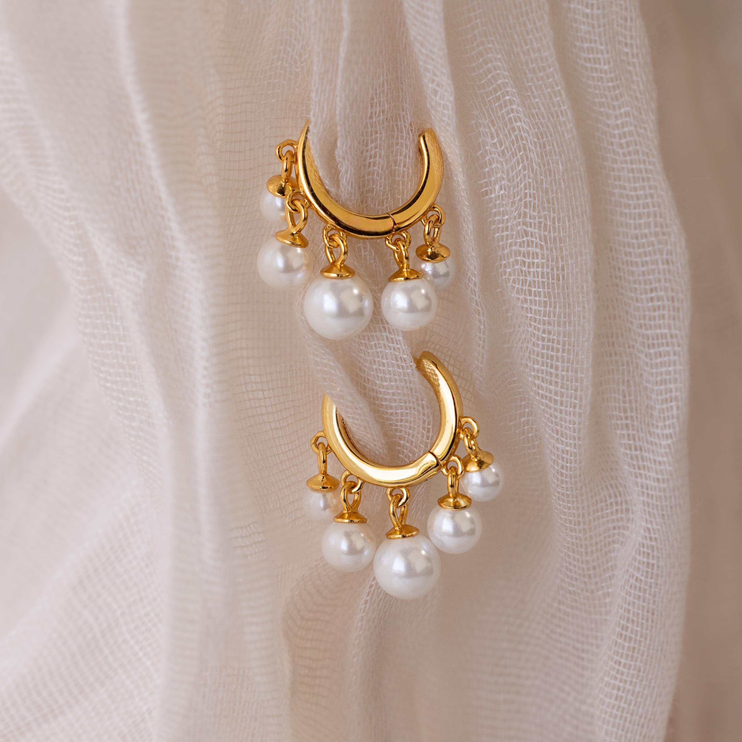 Radiant Pearl Hoops