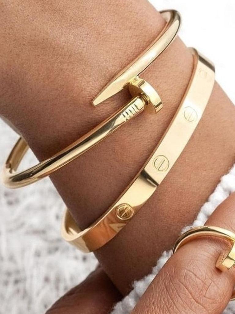 Aurora Zircon Bracelet – 18K Gold, Waterproof & Hypoallergenic