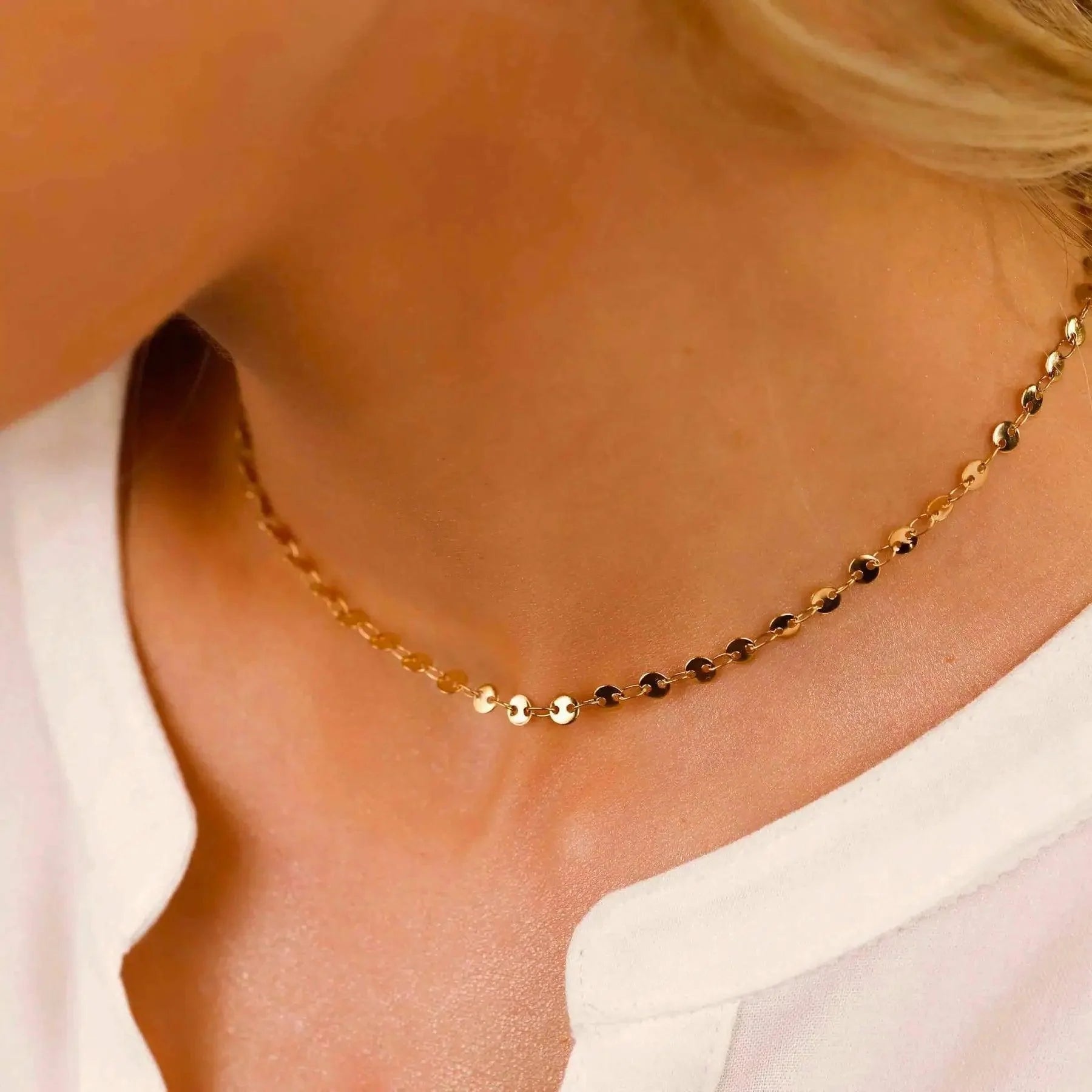 Serein Choker – Elegant 18K Gold Waterproof Choker Necklace