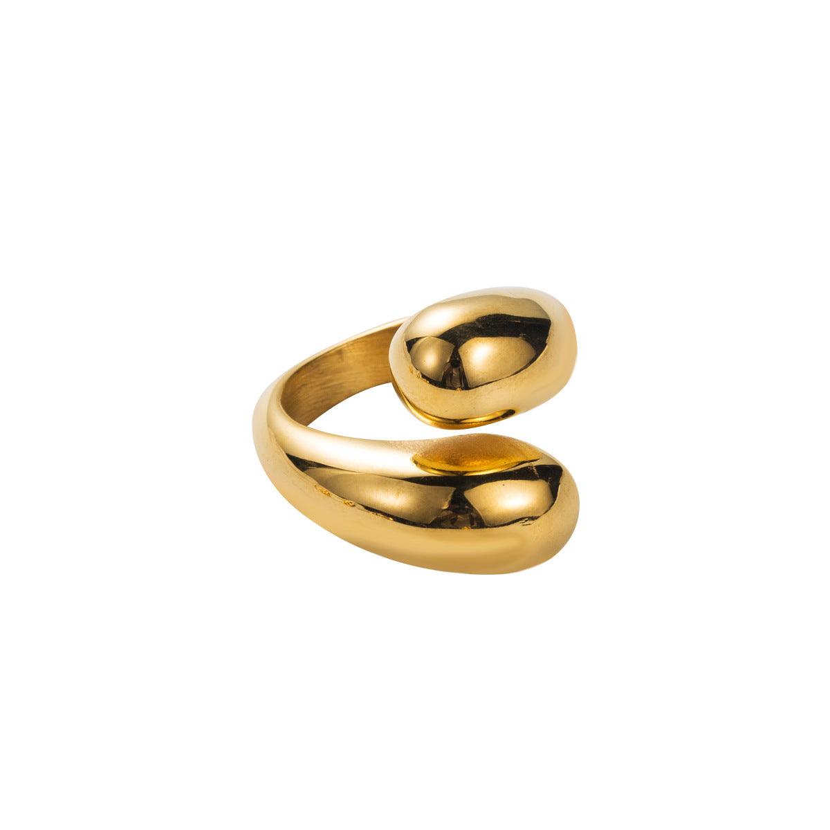 Dewdrop Ring – 18K Gold, Waterproof & Hypoallergenic