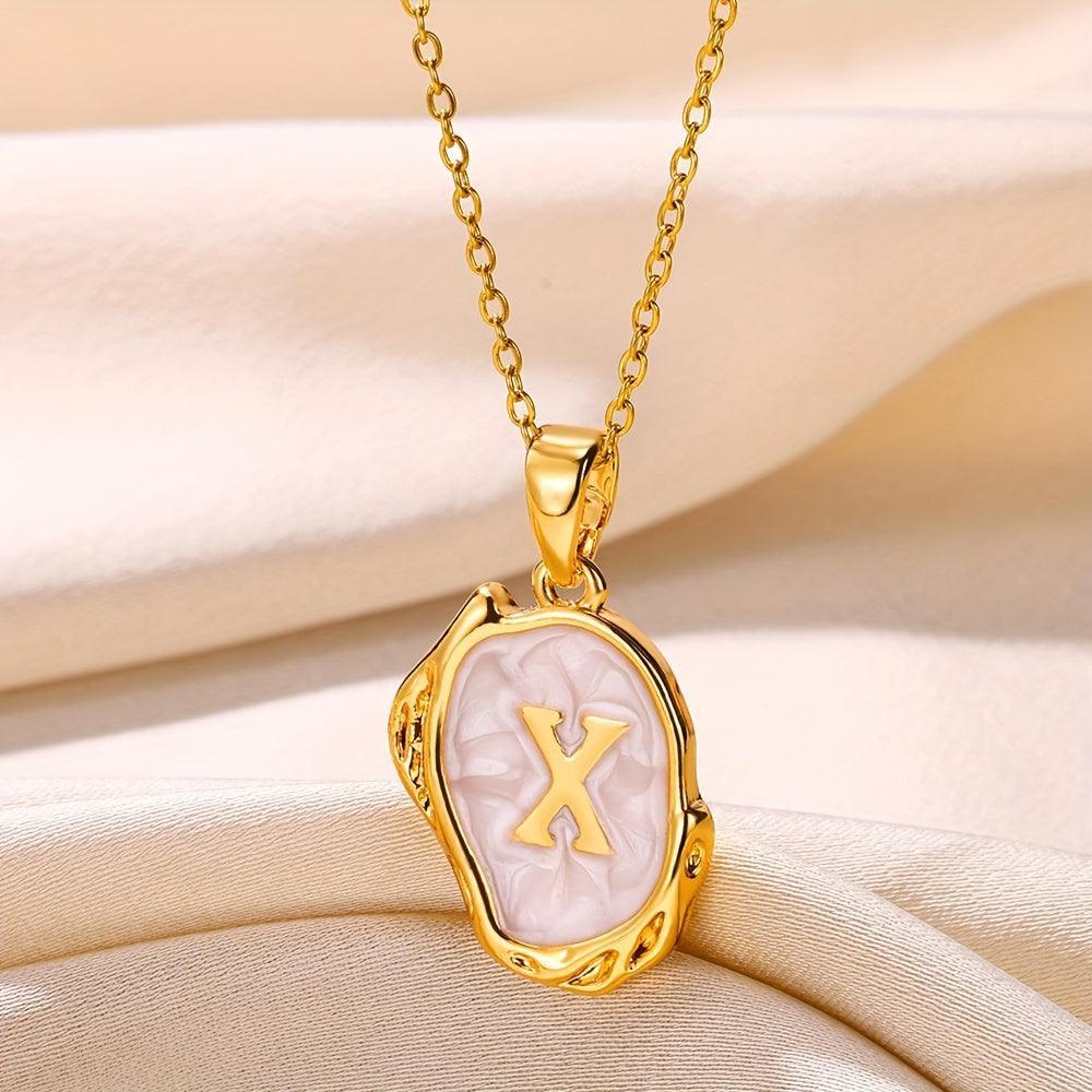 Marble Initial Necklace