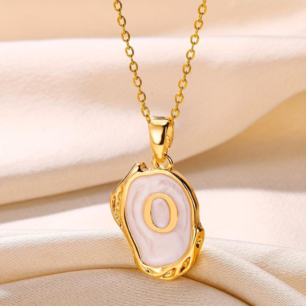 Marble Initial Necklace