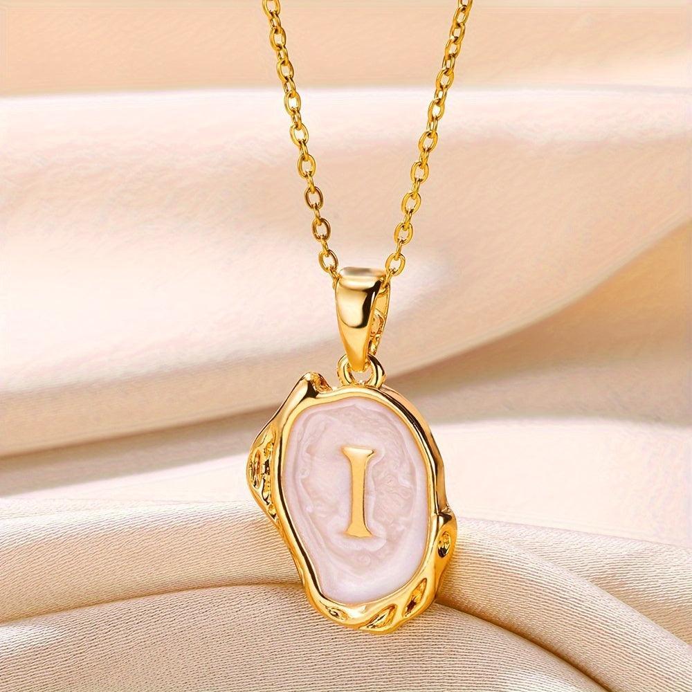 Marble Initial Necklace