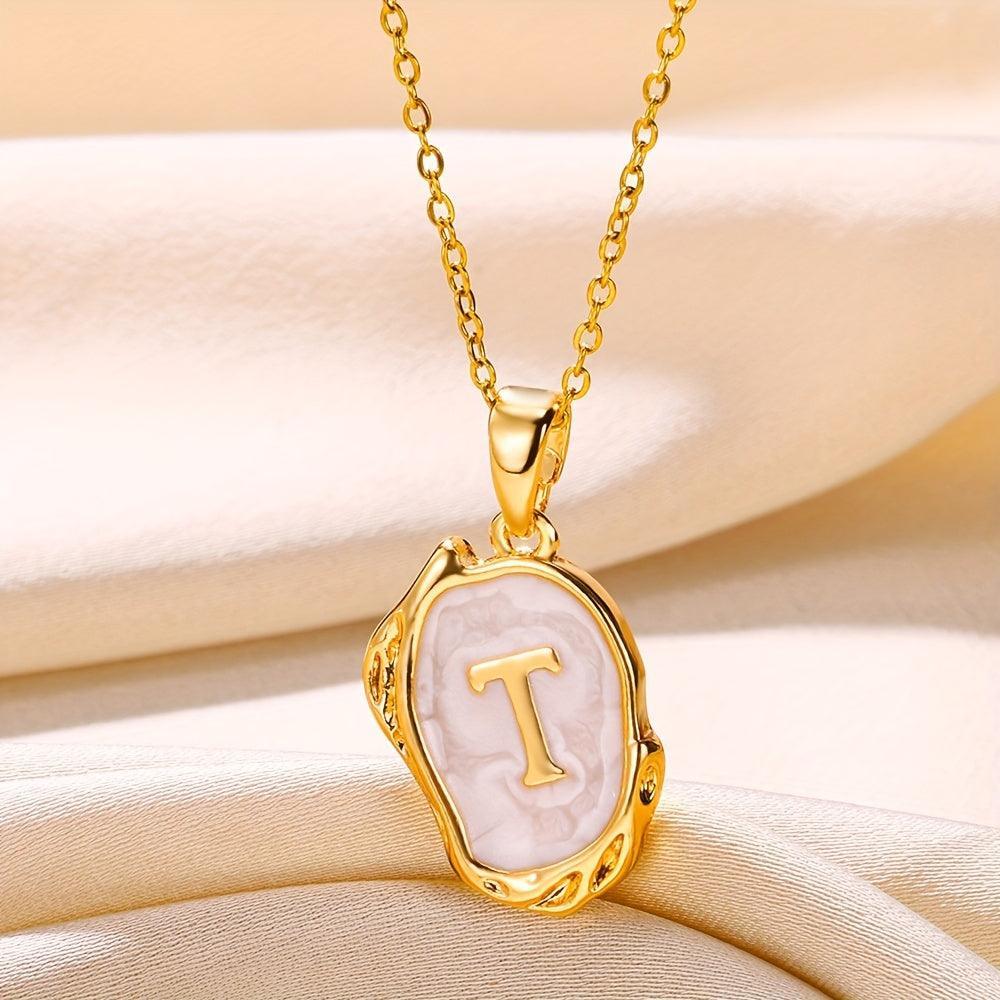 Marble Initial Necklace
