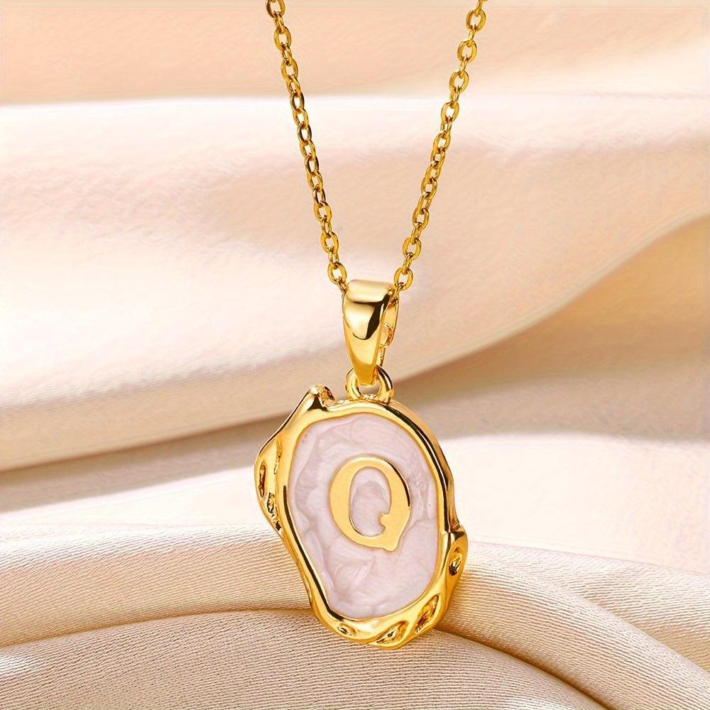Marble Initial Necklace