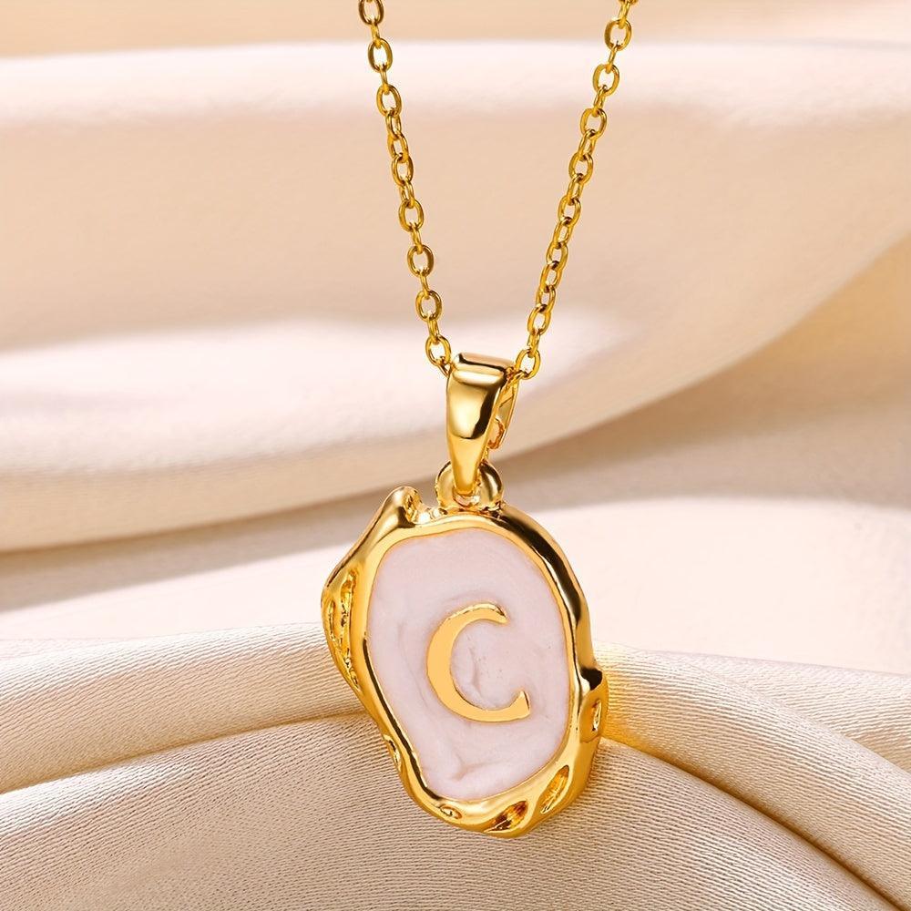 Marble Initial Necklace