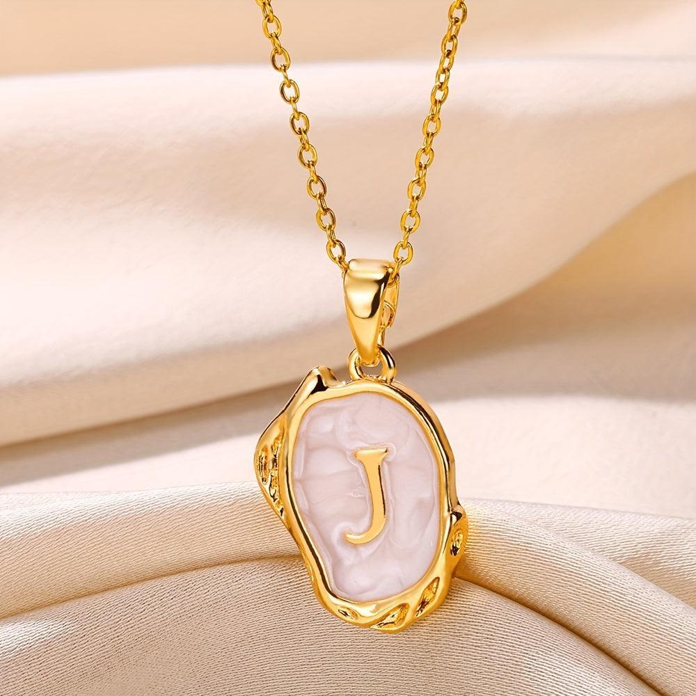 Marble Initial Necklace