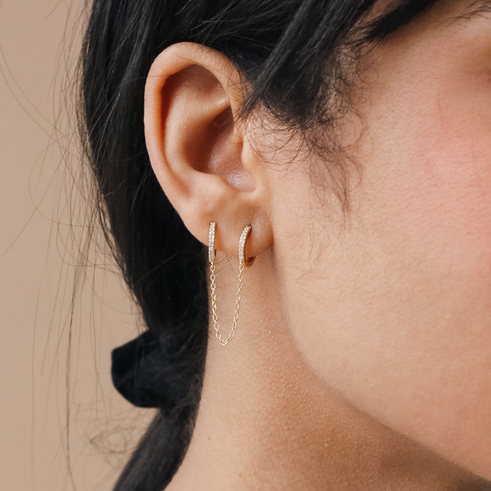 Twin Glow Earrings – 18K Gold, Waterproof & Hypoallergenic