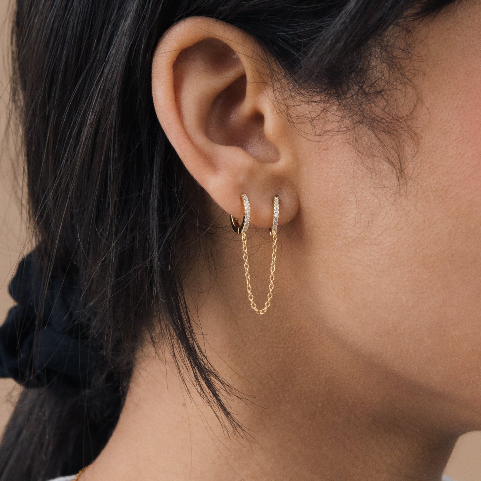 Twin Glow Earrings – 18K Gold, Waterproof & Hypoallergenic