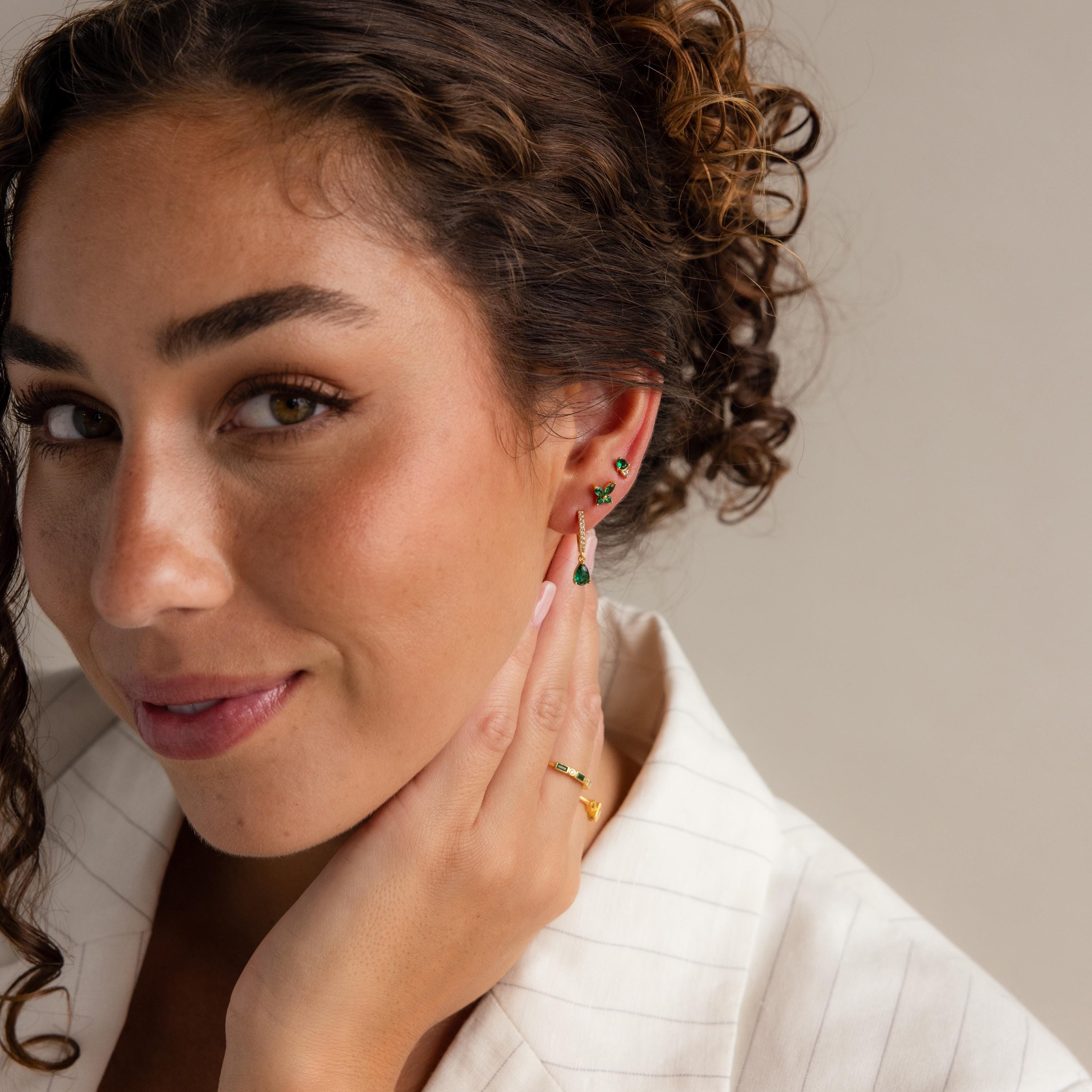 Eterna Butterfly Studs Earrings – 18K Gold, Waterproof & Hypoallergenic