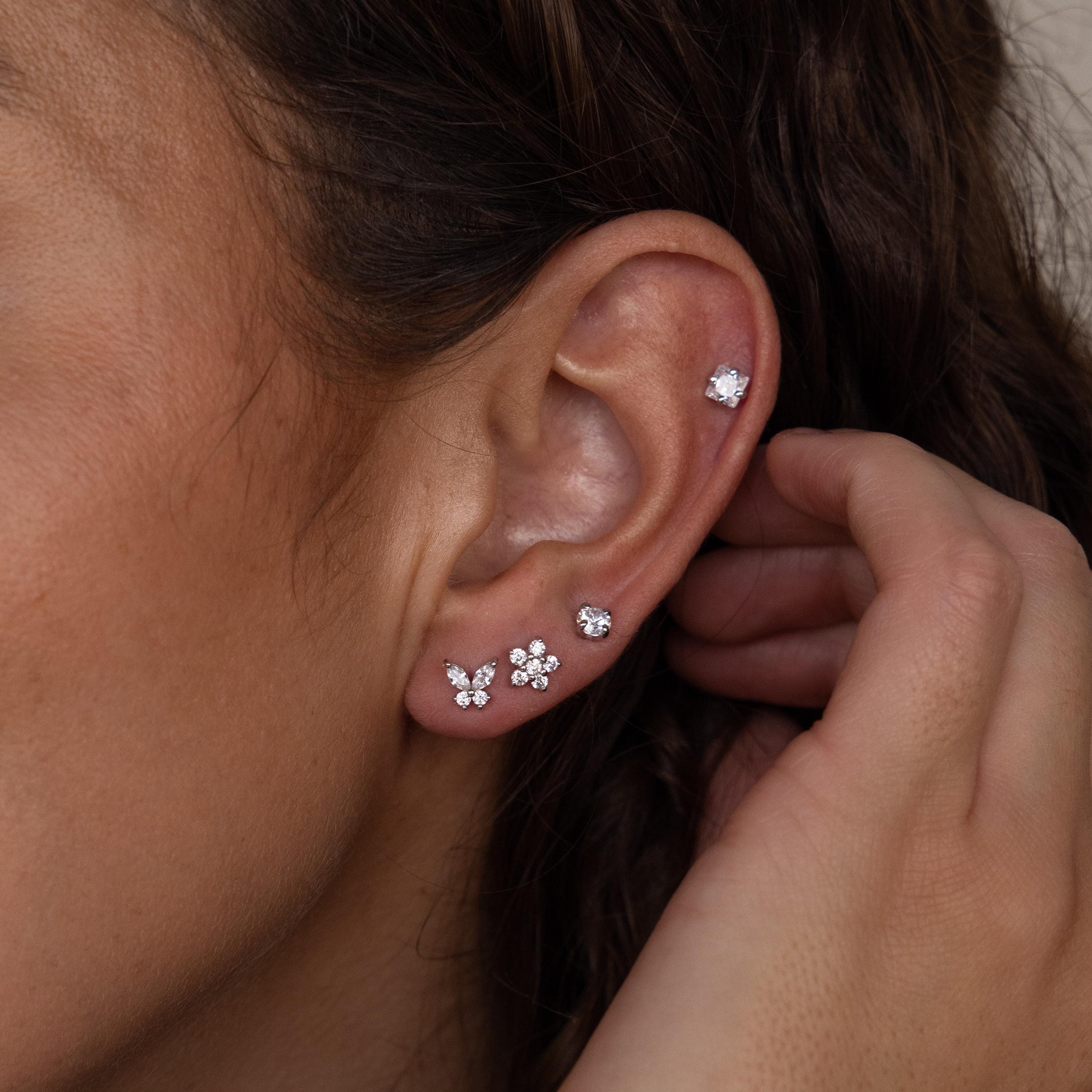 Halo Pave Set Earrings – 18K Gold, Waterproof & Hypoallergenic