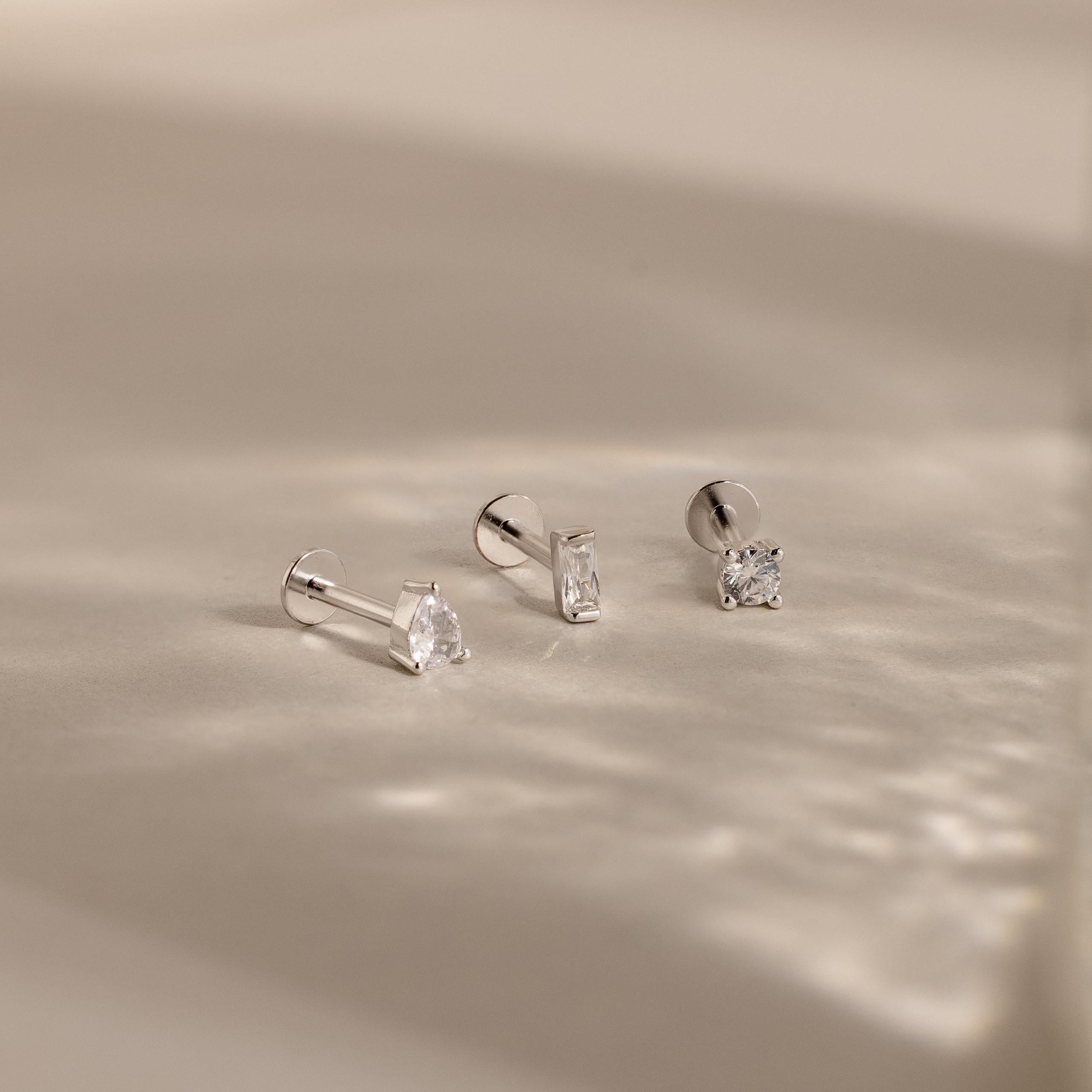 Allure Diamond Set Earrings – 18K Gold, Waterproof & Hypoallergenic
