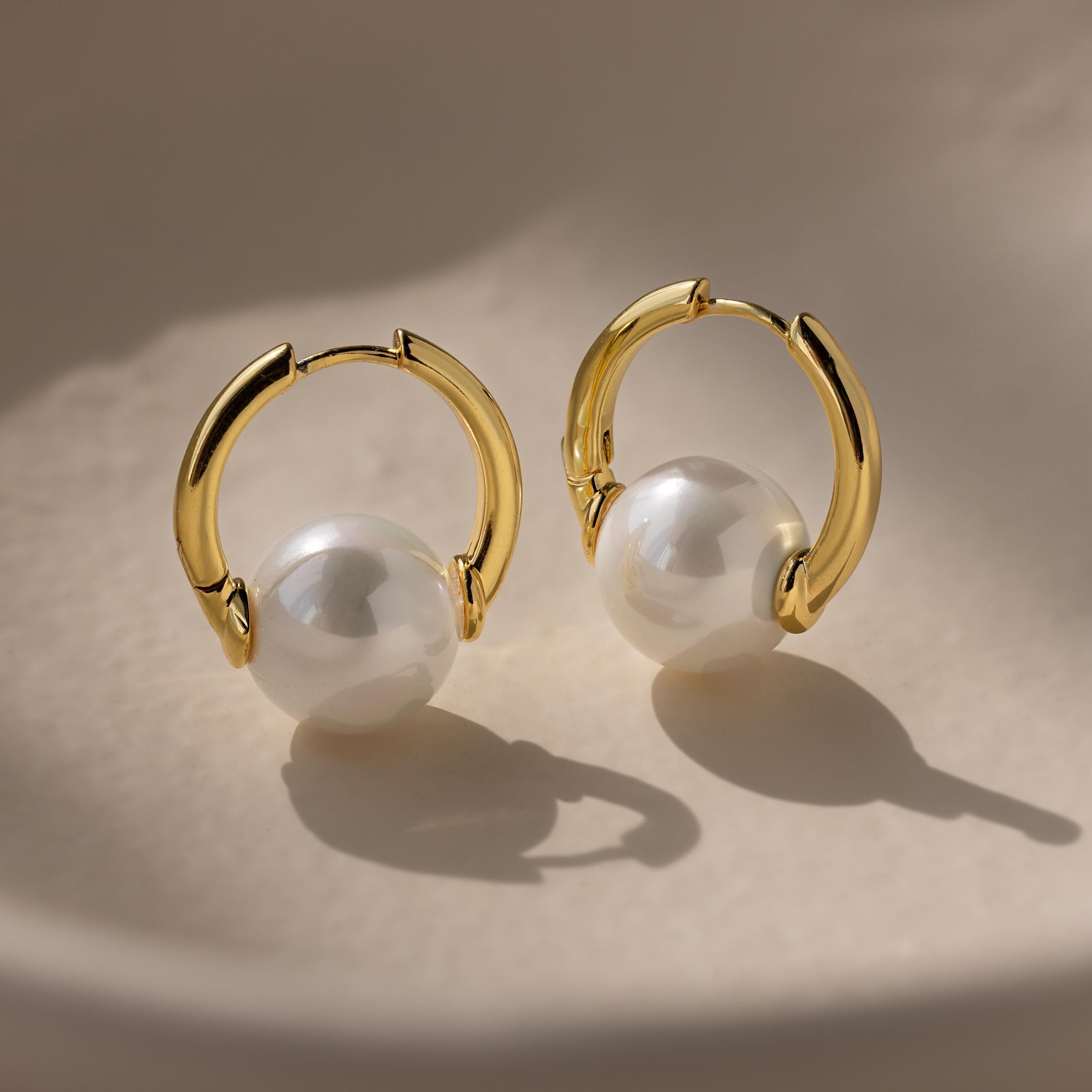 Whisper Pearl Hoops