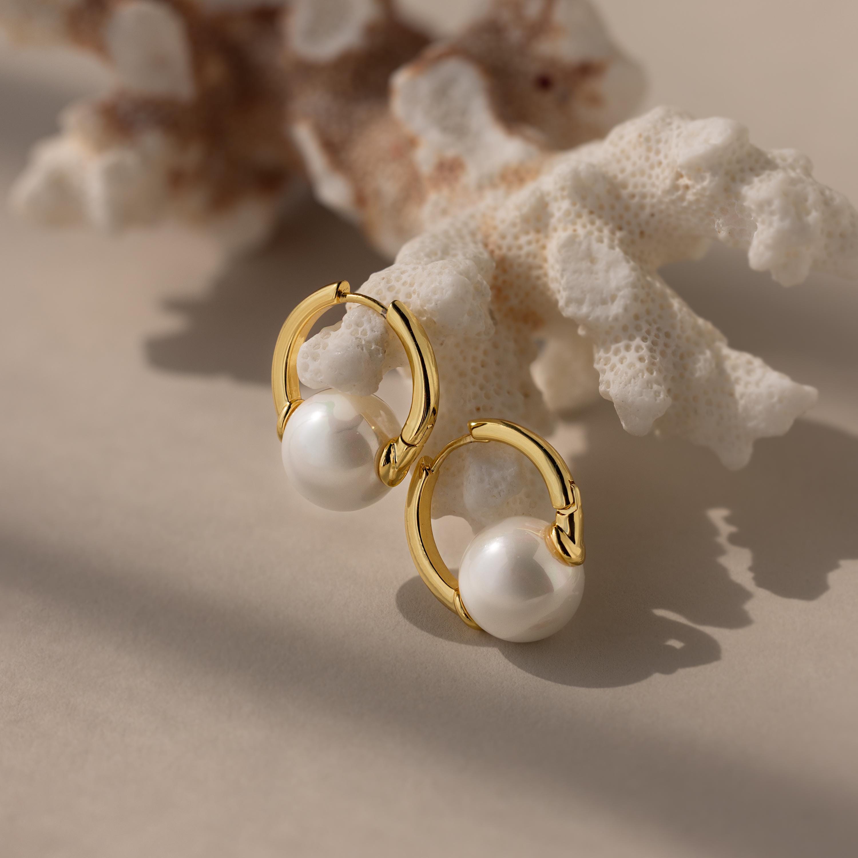 Whisper Pearl Hoops
